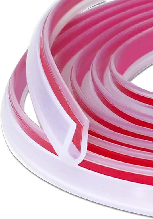 16.4Ft Car Door Edge Guards, Car Door Protector, Anti-Collision Automotive Entry Trim Molding Guard, No Glue Auto Exterior Edge Trim Protective Strip for Most Vehicles (Transparent, 5M)