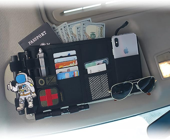 Tactical Car Visor Organizer, MOLLE Storage Pouch by Viperade