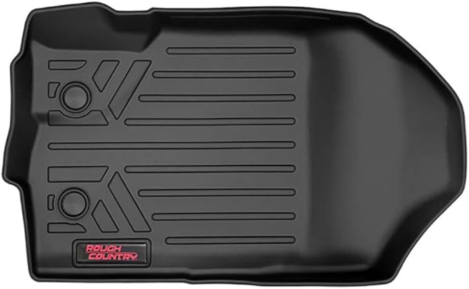 Rough Country All Weather Floor Mats Set for Dodge Ram 1500 Crew/Mega-Cab (2012-2018) - Custom Fit Floor Armor, Waterproof, Easy Clean
