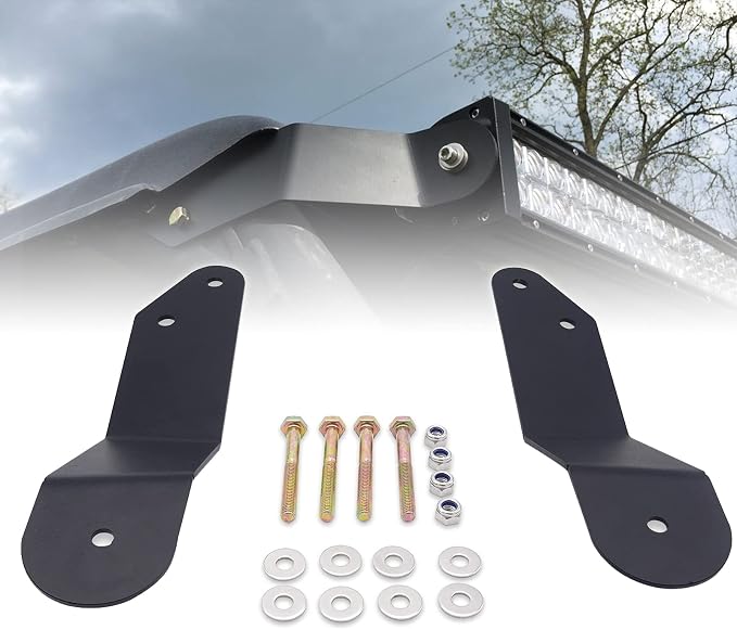 Wsays Front Upper Windshield 42 Inch LED Light Bar Mounting Bracket Compatible with Can-Am Commander 1000 800 2014-2021