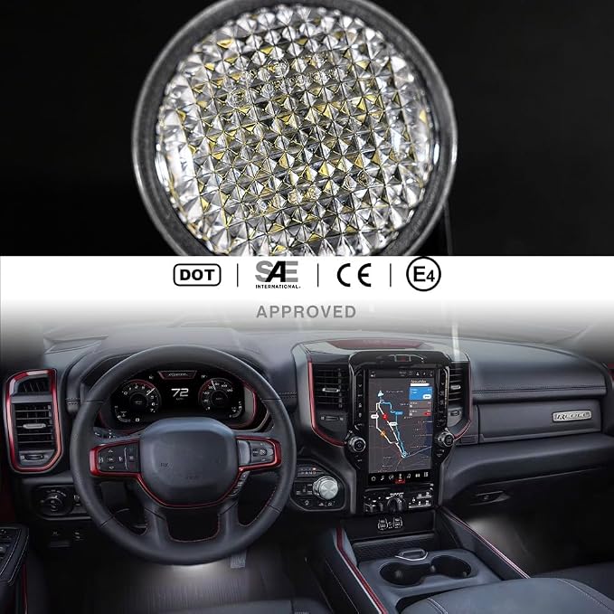 LED Interior Footwell Light Puddle Lights for Dodge Durango Nitro Ram 1500 2500 3500 1500 Classic LED Under Dashboard Courtesy FloorBoard Lamp Assembly 2Pcs