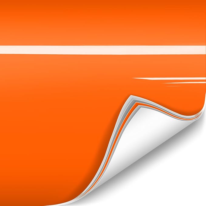 ColorFusion PPF by VViViD, Gloss Fluorescent Orange Dry Apply PPF Vinyl Car Wrap Roll 20ft x 5ft