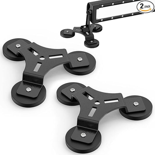 Strong Magnetic Light Bar Mounts, 2Pcs Heavy Duty Light Bar Mount Brackets Universal Magnet Base Mount, Powerful Magnetic Mounting Bracket for Off Road Lamp Roof Lights Fog Lights SUV Truck Jeep
