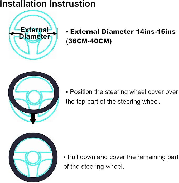 OGLAND Natural Fur Wool Sheepskin car Steering Wheel Cover,Protector for Universal Steering Wheel 15 Inchs, Anti-Slip,Comforting and Luxurious, Soft Texture, Gift for Women (Korean Pink)