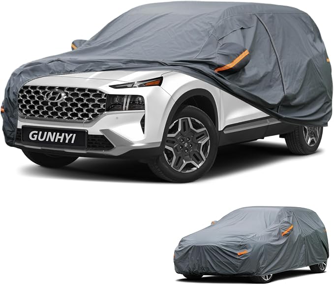 GUNHYI Premium Car Cover Custom Fit Hyundai Ioniq 5, 16 Layers Heavy Duty Car Cover Waterproof All Weather with Zipper Door for Sun Rain Snow Dust Uv Protection