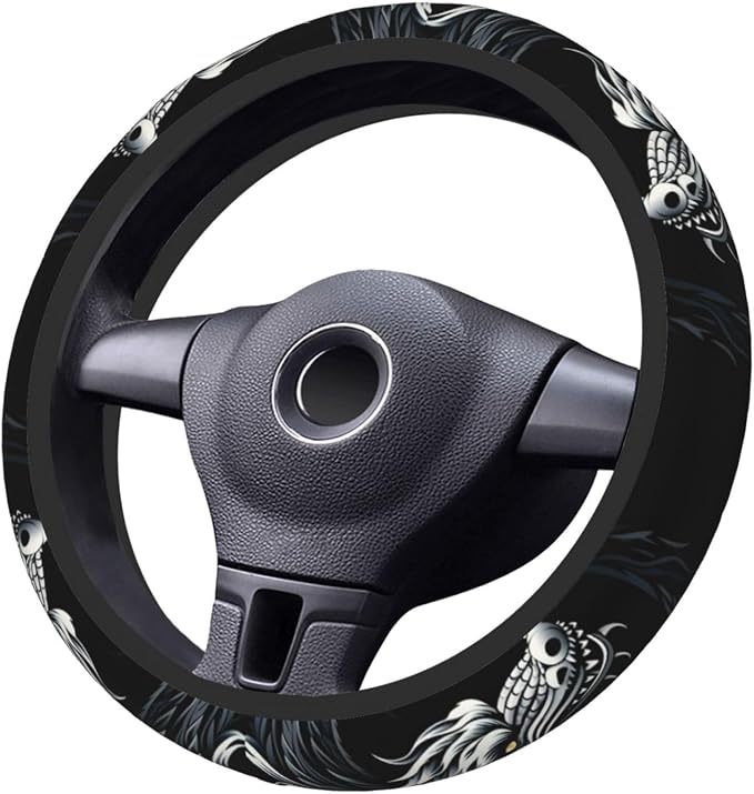 Cool Dragon Steering Wheel Cover, Non-Slip Breathable Neoprene Steering Wheel Covers, Car Accessories for Men, Universal 15 Inch Fit Auto, Suvs, Truck