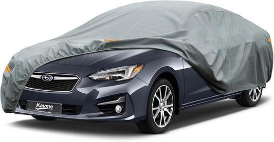 Kayme Heavy Duty Car Cover Custom Fit Subaru Impreza Sedan 4 Door Waterproof All Weather for Automobiles, Full Exterior Covers Sun Rain UV Protection.（Deliver About 3-10 Days）