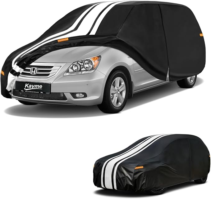 Kayme Heavy Duty Car Cover Custom Fit for Honda Odyssey (1999-2026) Waterproof All Weather for Automobiles, Gift with Tape/Towel, Outdoor Full Exterior Cover Rain Snow Sun UV Protection.