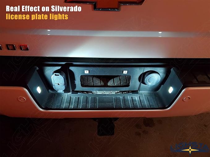 12PCS Super Bright White LED Interior Light Kit Package for Chevrolet Silverado/GMC Sierra 2007 2008 2009 2010 2011 2012 2013 + Cargo Lights + License Plate Lights and Install Tool