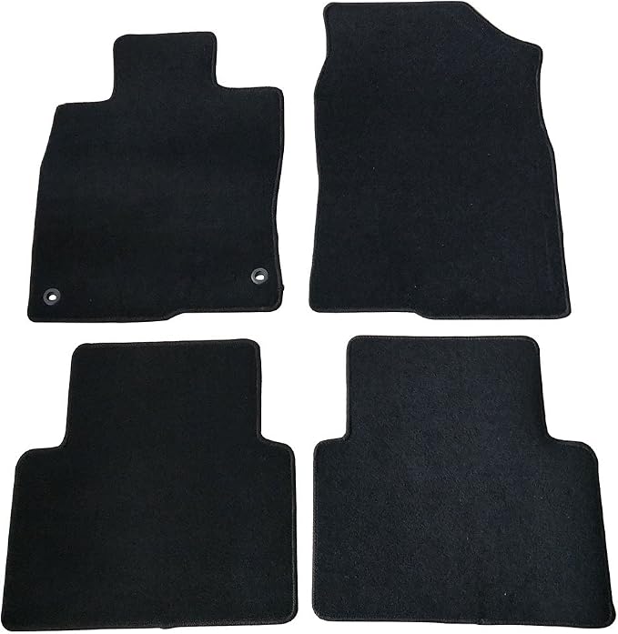 Fit 2016-2021 Honda Civic Floor Mat Nylon Black | IKON MOTORSPORTS, Factory Fitment Floor Mats Carpet Front & Rear 4PC