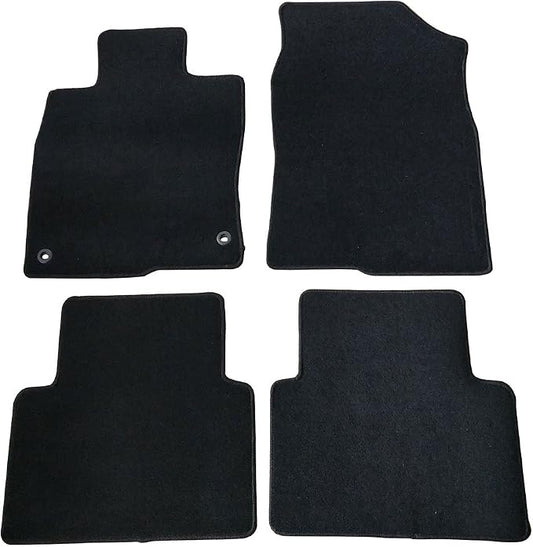 Fit 2016-2021 Honda Civic Floor Mat Nylon Black | IKON MOTORSPORTS, Factory Fitment Floor Mats Carpet Front & Rear 4PC