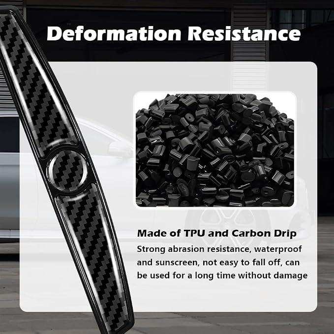 4PCS Carbon Fiber Car Door Protector Edge Guards,Thicker Door Guard for Cars Provides Impact and Anti-Scratch Protection,Universal Self-Adhesive Doors Protectors for Vehicles