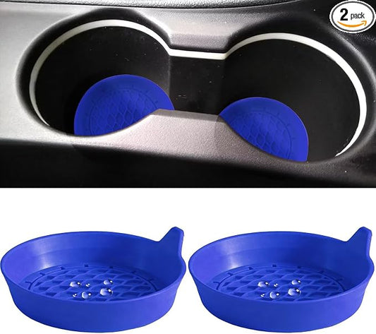 2 PCS Car Cup Coasters, Universal Cup Holder Coaster for Car Accessories, CupHolders Insert for Women Non-Slip Silicone Car Cup Holder Coasters