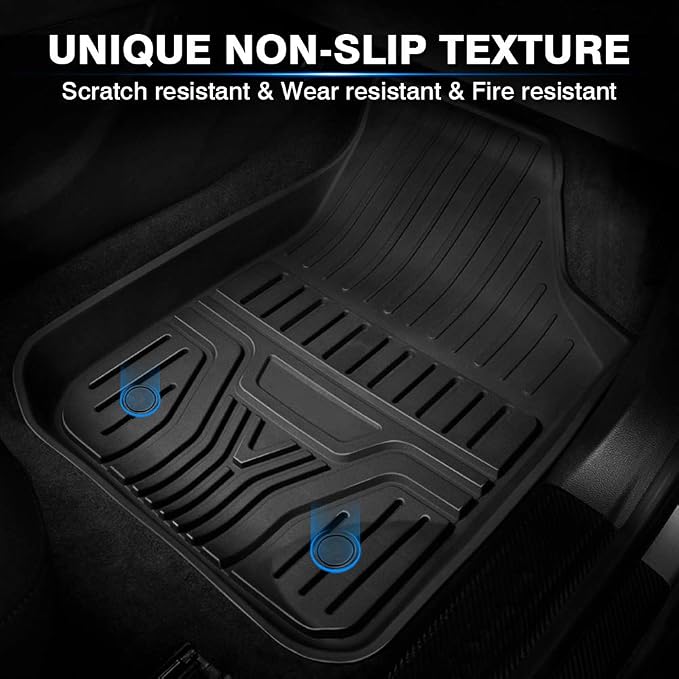 Mixsuper Custom Fit for Floor Mats Buick Envision Accessories 2016 2017 2018 2019 2020 All Weather Floor Liners Heavy Duty 2 Row Liner Set