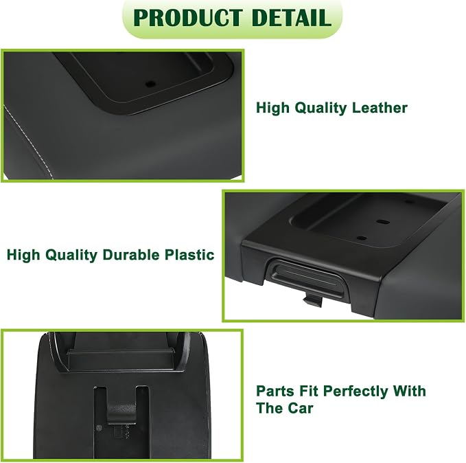 Front Seat Center Console Armrest Lid with Base Black Compatible with 2014-2019 Chevrolet Chevy Silverado Suburban Tahoe GMC Sierra Yukon XL Replaces 22881398 22876379