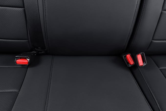 coverdream Tacoma Seat Covers Full Set for 2016-2023 Toyota Tacoma Double/Crew Cab SR,SR5,TRD Off Road,TRD Pro,TRD Sport,Limited Pickup,Fully Covered Waterproof Leather Car Seat Protector (Black)