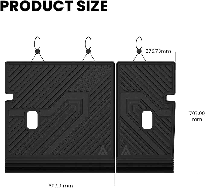 LASFIT All Weather Floor Mats for Honda Civic 2022-2026 - Back Protector | 3D laser custom fit for 22-26 Civic(Only fit Hatchback) | Flexible non-curl recyclable TPE | anti-slip & easy wash