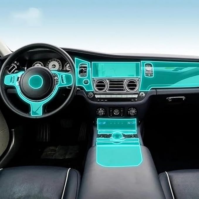 Car Interior Center Console Anti-Scratch TPU Transparent Protective Film Shift Position PPF,for Rolls-Royce Black Badge 2010-2019