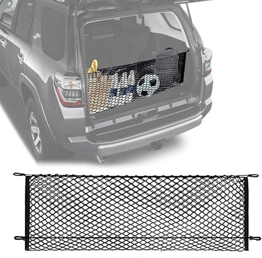 Envelope Trunk Cargo Net Compatible with Nissan Armada 2005 to 2026 | Trunk Cargo Net Compatible with Nissan Armada 2005-2023, 2024, 2025 2026; Black Polyester Hook Cargo Net for SUV Trunk