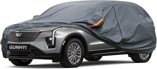 GUNHYI Premium Car Cover Custom Fit Cadillac XT4, 16 Layers Heavy Duty Car Cover Waterproof All Weather with Zipper Door for Sun Rain Snow Dust Uv Protection