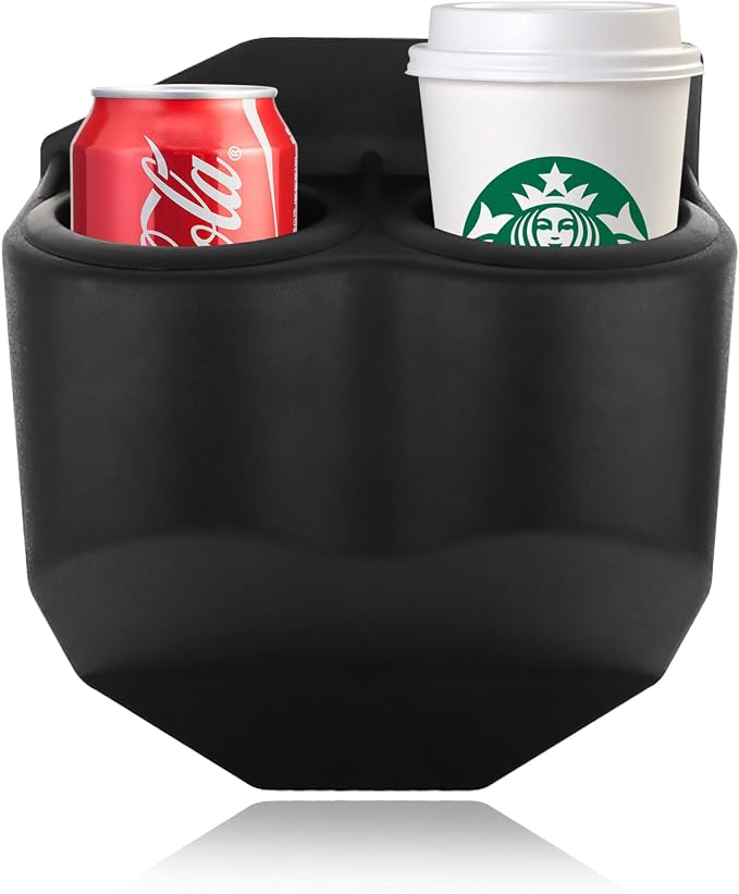 Car Cup Holder, Portable Dual Cup Holders, Multifunctional Cup Drink Holders, Fit for 1997-2013 Corvette C5 C6 (Black)
