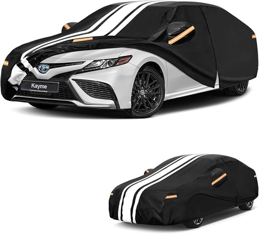 Kayme Toyota Camry Car Cover Waterproof All Weather for Automobiles, Custom Fit for Camry Sedan/Solara (1991-2026), Gift with Tape/Towel, Outdoor Full Exterior Cover Rain Snow Sun UV Protection.