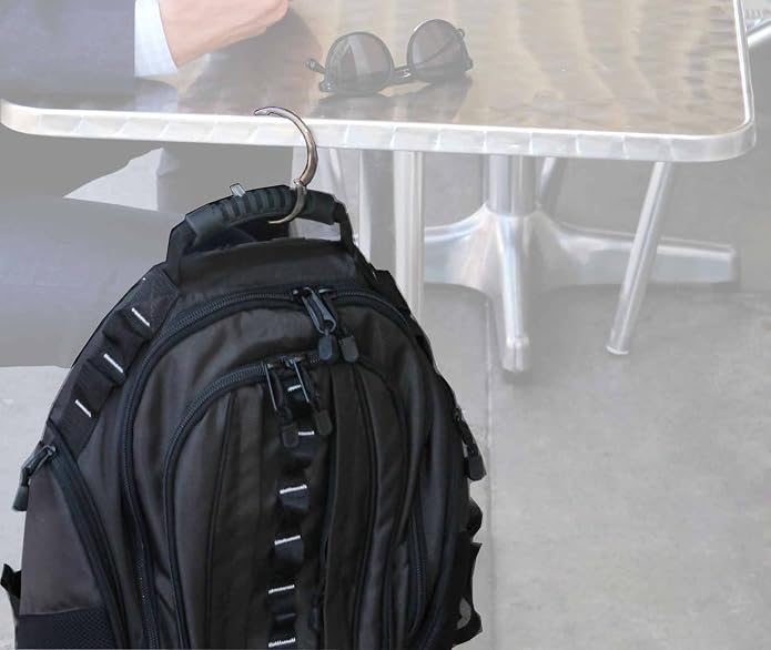Clipa Bag Hanger Collection, The Ring that Opens into a Hook, Auto Closes | Holds 15 kg, Needs only 10mm to Hang a Hand Bag, Easy to Use with One Hand, The Instant Bag Hanger, 3 yr Warranty