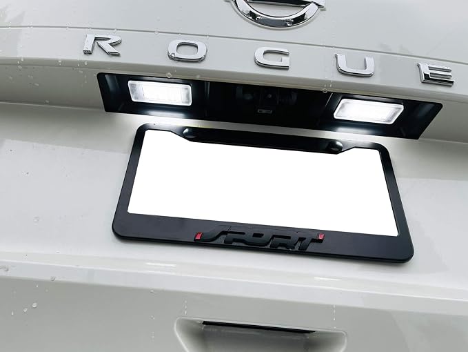 iJDMTOY Xenon White Full LED License Plate Light Kit Compatible With Nissan 2019/2020-up Altima Sentra Versa Rogue, By 18-SMD White LEDs & Can-bus Error Free