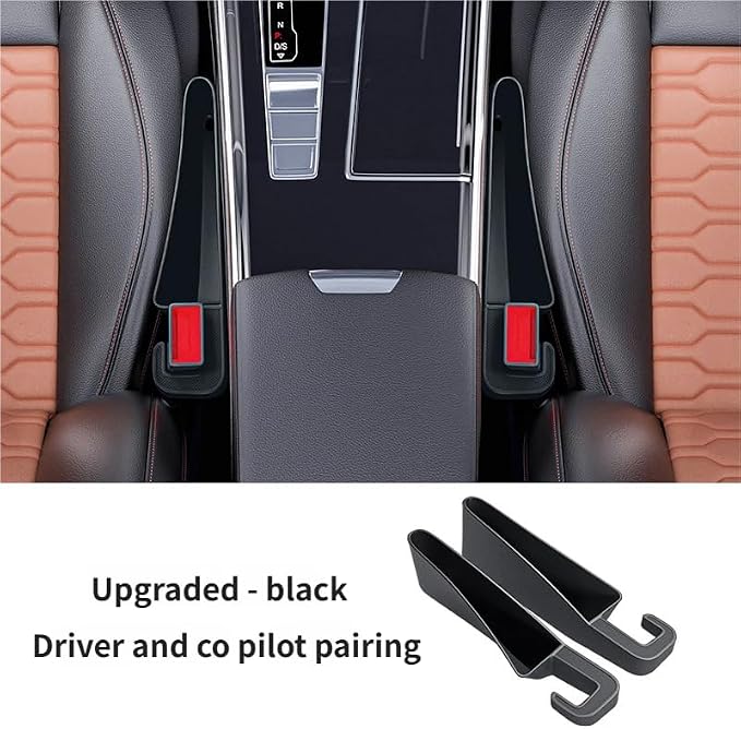 Car Seat Gap Filler, 2 Pack, Universal Car Gap Seat Filler | Seat Gap Filler Organizer for Cars & SUVs, Prevents Items from Falling, Space-Saving Storage for a Clutter-Free Interior