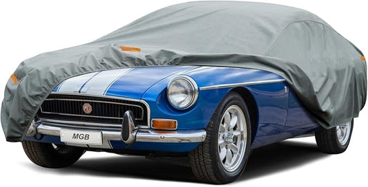 Kayme Heavy Duty Car Cover Custom Fit MG MGB MGA MGC, Waterproof All Weather for Automobiles, Full Exterior Covers Sun Rain UV Protection.