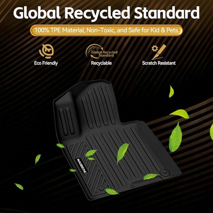 Naibeve Floor Mats for 2026 Hyundai Palisade Gas 7 Seats/Captain Seat(Not for Hybrid) - All Weather Floor Mats Trunk Mat with Backrest Mats & Second Row Backrest Mats Protector Accessories