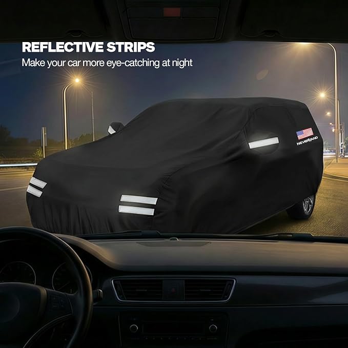 SUV Car Cover, Full SUV Car Covers Waterproof All Weather Dustproof, Snowproof, UV Protection Car Covers for Automobiles Universal Fit for SUV Cover Size 190''L x 75''W x 71''H