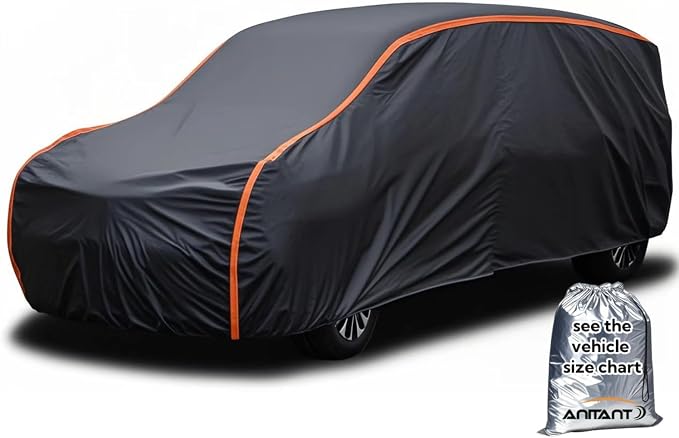 Super Lightweight Large Van Cover,Waterproof All Weather Car Cover Rain UV Protection Full Exterior Covers Fit Van Up to 228”Lx72 Wx72 H
