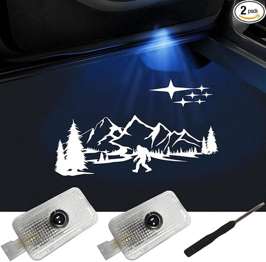No Fade Car Door Lights Logo, Led Puddle Lights Car Accessories Compatible with Forester Outback Ascent Legacy XV-2PCS