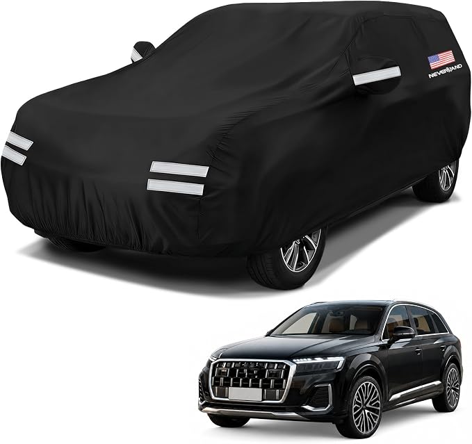 SUV Car Cover, Full SUV Car Covers Waterproof All Weather Dustproof, Snowproof, UV Protection Car Covers for Automobiles Universal Fit for SUV Cover Size 201''L x 79''W x 71''H