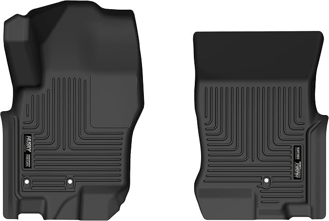 Husky Liners Weatherbeater Floor Mats | Fits 2008-2021 Nissan Frontier, Crew CAB ONLY; 2009-2012 Suzuki Equator Crew CAB ONLY | Front Row, 2-pc Black - 13511