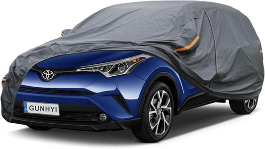 GUNHYI Premium Car Cover Custom Fit Toyota C-HR, 16 Layers Heavy Duty Car Cover Waterproof All Weather with Zipper Door for Sun Rain Snow Dust Uv Protection