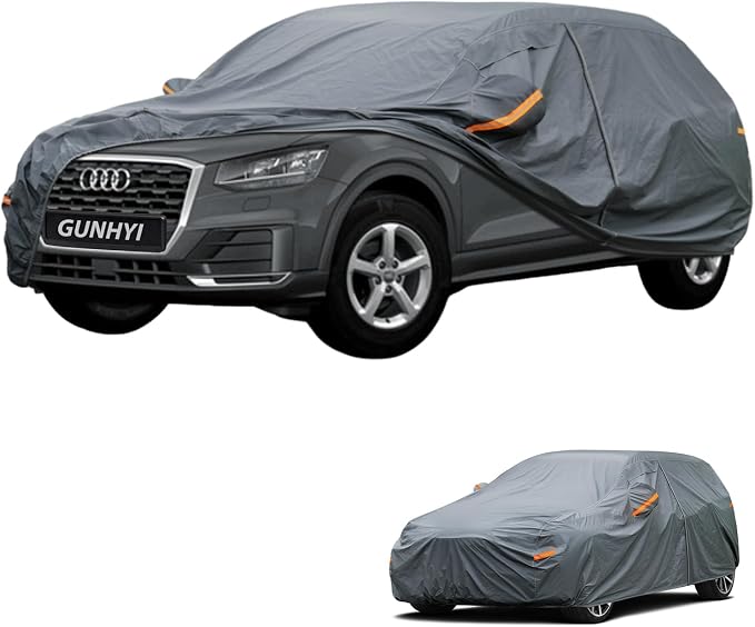 GUNHYI Premium Car Cover Custom Fit Audi Q2/SQ2, 16 Layers Heavy Duty Car Cover Waterproof All Weather with Zipper Door for Sun Rain Snow Dust Uv Protection