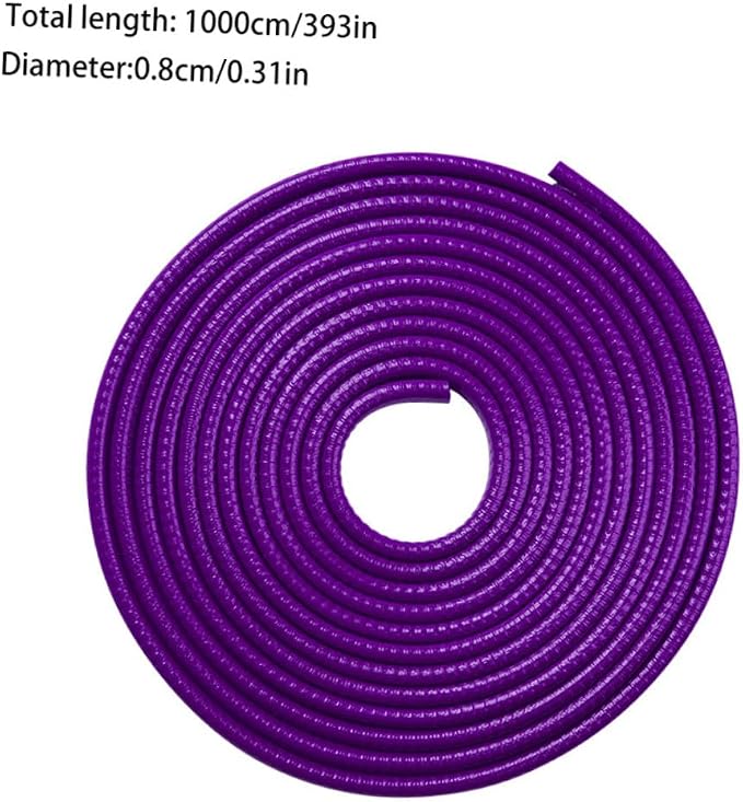 Garneck 32ft(10m) Anti-Scratch Car Door Edge Guards: U-Shaped Edge Protector Strip for Auto Vehicles Door Rubber Seal Trim Build in Metal Sheet for Most Car Rucks SUV No Glue Installation, Purple