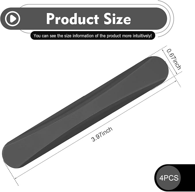 4PCS Silicone Car Door Edge Guards, Car Door Anti-Collision Guards, Universal Silicone Car Door Bumper Guard, Adhesive Bumper Scratch Guards for Auto, Sedans, Trucks, SUVs(Black)