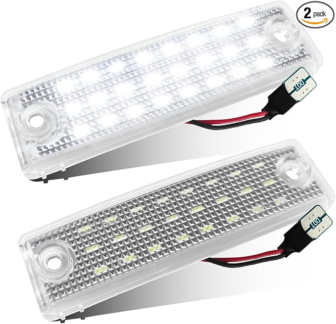 LESAUCE LED License Plate Light For 1996-2024 Toyota 4runner, 2008-2022 Sequoia, 6000K White, Tag Lamp Assembly Replacement, Pack of 2