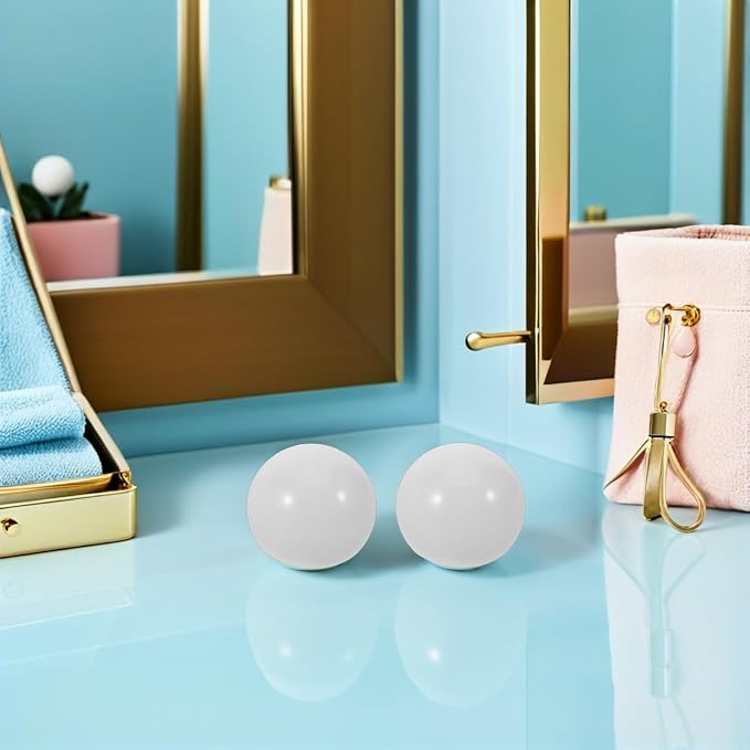 20pcs Hemispherical Makeup Mirror Globe Covers Replacement for LED Vanity Light Bulb Guard Shells Small Bulb Shade Accessories for Bathroom and Dressing Table