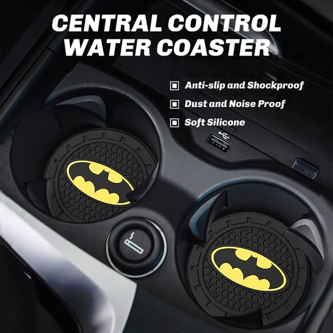 Cup Holder Insert Coaster for Batman DC Fans,Anti Slip Car Cup Coaster Interior Accessories