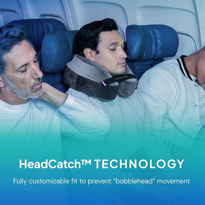 Cabeau Softest Neck Pillow for Travel – Evolution Earth Deluxe – 360° Head, Neck and Chin Support for Sleeping – Sustainable Memory Foam - Removable, Washable Cover with Compact Carrying Case (Fire)