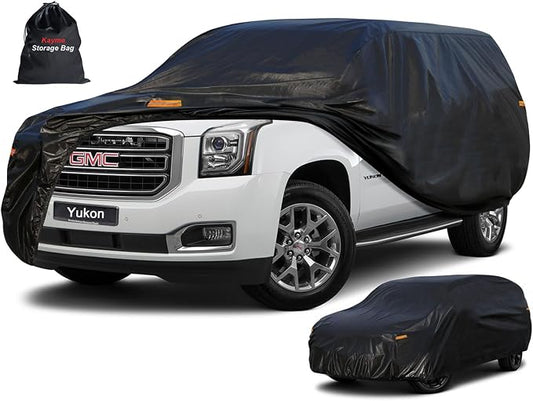 Kayme 7 Layers SUV Car Cover Custom Fit for GMC Yukon (1995-2025) Waterproof All Weather for Automobiles, Outdoor Full Cover Rain Sun UV Protection.