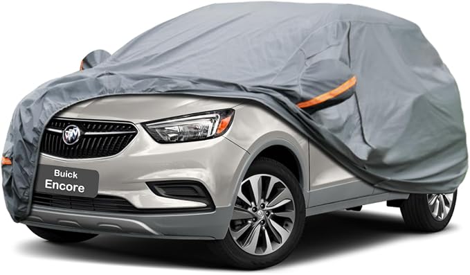 GUNHYI Premium Car Cover Custom Fit Buick Encore (2012-2026), 16 Layers Heavy Duty Car Cover Waterproof All Weather with Zipper Door for Sun Rain Snow Dust Uv Protection