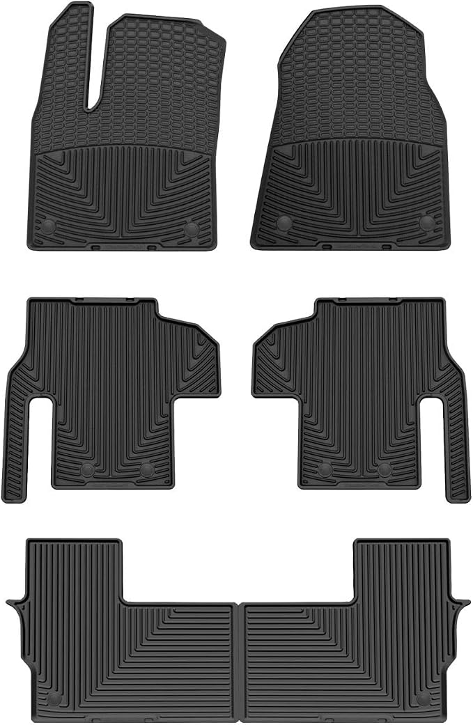 WeatherTech All-Weather Floor Mats for Jeep Grand Wagoneer, Wagoneer L, Grand Wagoneer L - Full Set (W713-W714-W715), Black