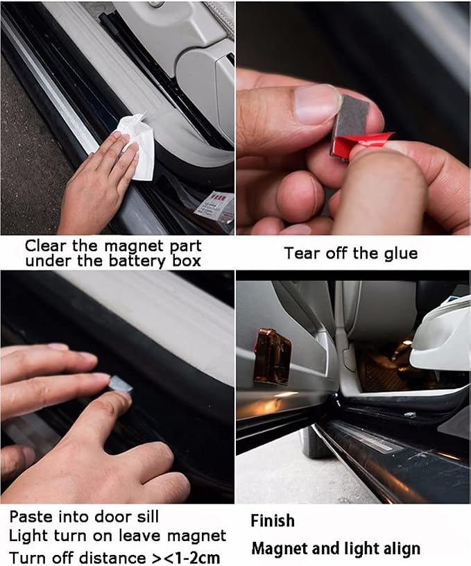 NewL 2Pcs Custom Logo LED Projector Car Door Step Courtesy Welcome Lights | Support custom any logo, Bright clear ghost shadow projection, universal car fit, Auto on/off with door opening & closing