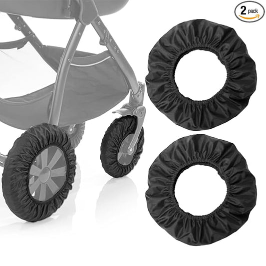 Baby Stroller Wheel Cover Noise Reducing & Anti Scratch Cart Wheel Tire Protectors Accessories, 2 Pcs (M)