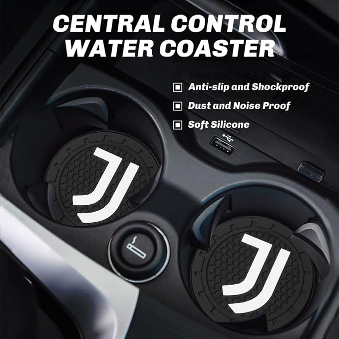 Cup Holder Insert Coaster for Juventus UEFA UCL Fans,Anti Slip Car Cup Coaster Interior Accessories